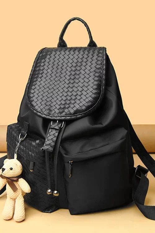 Nylon Women Backpack weave Designer Female Shoulder Bag Rucksack Casual Drawstring School Backpack for Teen Girl Travel bags