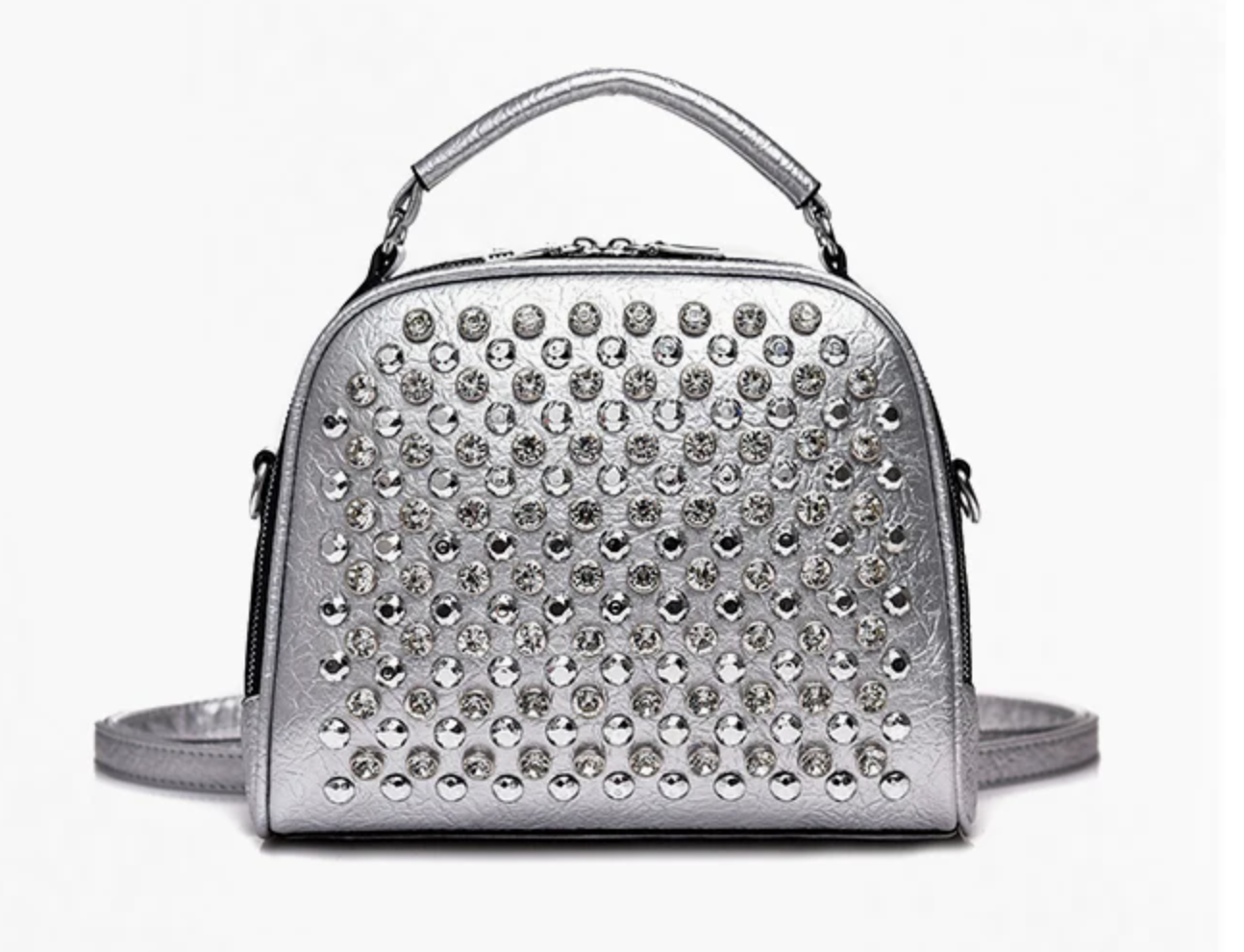 Multifunctional Backpack For Women shoulder bag PU Leather Ladies hand bag Diamond Designer bagpack for girls Daypack gold